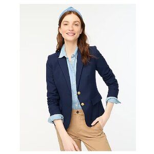 NWT J. Crew Wool Blend Original Schoolboy Blazer Navy Blue Capsule Wardrobe Sz 4